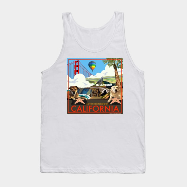 2 Traveling Dogs - California Tank Top by 2 Traveling Dogs